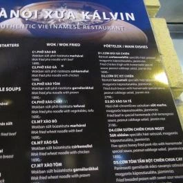 Hanoi Xua Autentikus Vietnámi Étterem, Budapest - Étlap/itallap