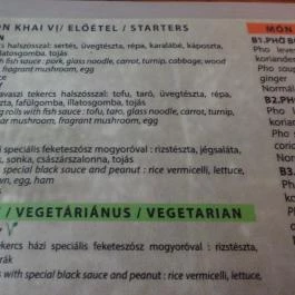 Hanoi Xua Autentikus Vietnámi Étterem Budapest - Étlap/itallap