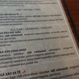Hanoi Xua Autentikus Vietnámi Étterem Budapest - Étlap/itallap