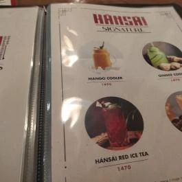 HANSAI étterem Budapest - Étlap/itallap