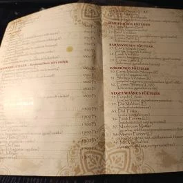 Hathi Étterem, Budapest - Étlap/itallap