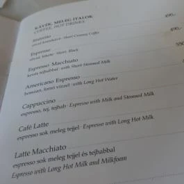 Hauer Cukrászda & Kávéház Budapest - Étlap/itallap