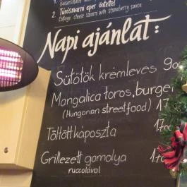 Haxen Piac - Belvárosi Piac Budapest - Étlap/itallap
