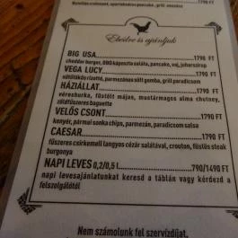 Házi/Állat Bistro Budapest - Étlap/itallap