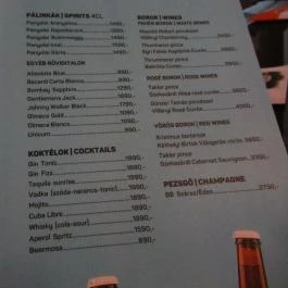 Hedon Budapest - Étlap/itallap