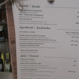HerBar Budapest - Étlap/itallap