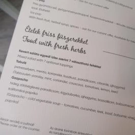 HerBar Budapest - Étlap/itallap