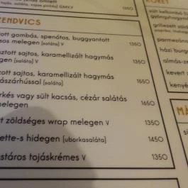 Hilda Budapest - Étlap/itallap