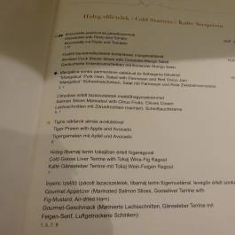 LÁNG Bistro & Grill, Budapest - Étlap/itallap