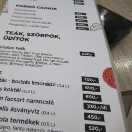 Hisztéria Kávézó & Fagyizó - WestEnd City Center, Budapest - Étlap/itallap