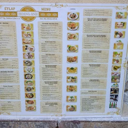 Hoang Anh Restaurant Budapest - Étlap/itallap