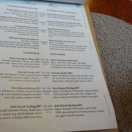 Holló & Róka, Budapest - Étlap/itallap