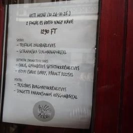 Holló & Róka, Budapest - Étlap/itallap