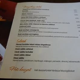 Home Field Gastro Pub Budapest - Étlap/itallap