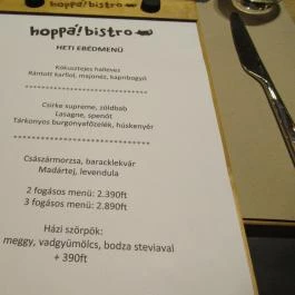 Hoppá Bistro Budapest - Étlap/itallap