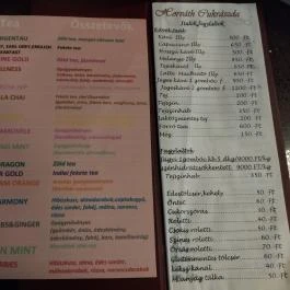 Horváth Cukrászda, Budapest - Étlap/itallap