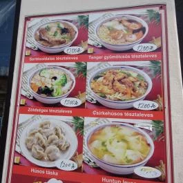 Hualong Kínai Gyorsétterem - Gyöngyösi Piac, Gyöngyös - Étlap/itallap