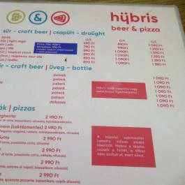 Hübris Beer & Pizza Budapest - Egyéb