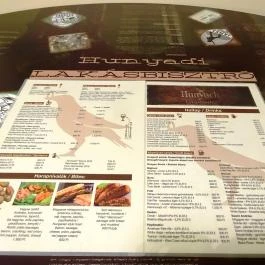 Hunyadi Lakásbisztró & Kézműves Söröző Budapest - Étlap/itallap