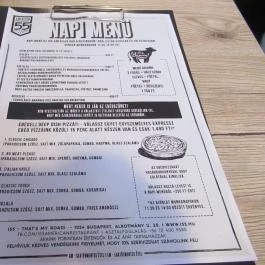 I55 American Bar & Restaurant Budapest - Étlap/itallap