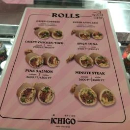 Ichigo Budapest - Étlap/itallap