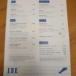 Ide Pizza, Budapest - Étlap/itallap