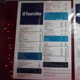 Il Baretto, Budapest - Étlap/itallap