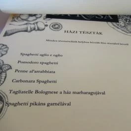 Il Giardino, Budapest - Étlap/itallap