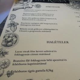 Il Giardino, Budapest - Étlap/itallap