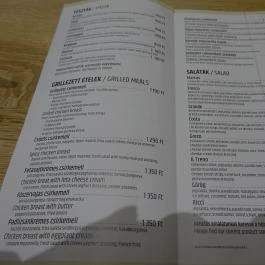 Il Treno Expressz - Múzeum körút Budapest - Étlap/itallap