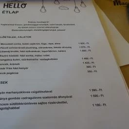 Macok Bisztró és Borbár Eger - Étlap/itallap