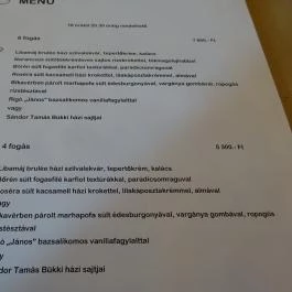 Macok Bisztró és Borbár Eger - Étlap/itallap