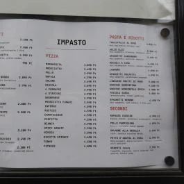 Impasto Ristorante Budapest - Étlap/itallap