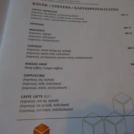 Impresszó Klub-Étterem Miskolc - Étlap/itallap