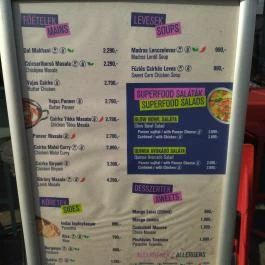 Indigo Express - Indian Street Food Budapest - Étlap/itallap