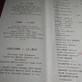 Innio Wine Bar Budapest - Étlap/itallap