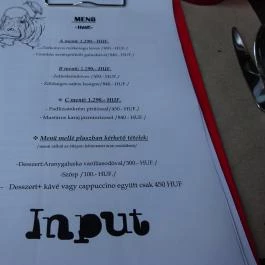 Input Bar & Bistro Budapest - Étlap/itallap