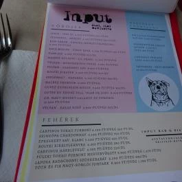 Input Bar & Bistro Budapest - Étlap/itallap