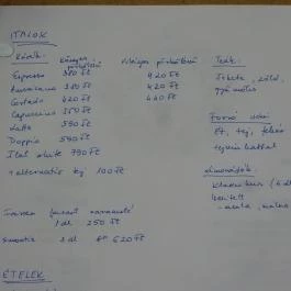 Irkafirka Kávézó Budapest - Étlap/itallap