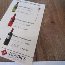 Írottkő Hotel étterme Kőszeg - Étlap/itallap