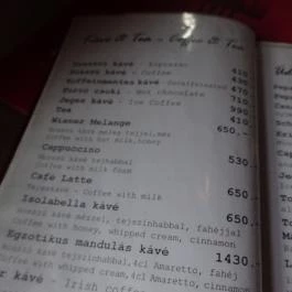 Isolabella Café & Pub Budapest - Étlap/itallap