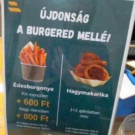 EPOCH Vegan Burger Budapest - Étlap/itallap