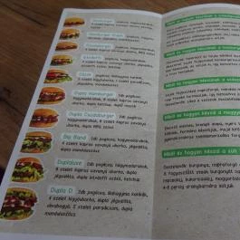 EPOCH Vegan Burger Budapest - Étlap/itallap