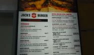 Jack's Burger Gács Budapest - Étlap/itallap