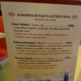 Jakó Cukrászda és Étterem Kecskemét - Étlap/itallap