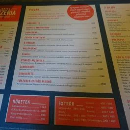 Jamie's Pizzeria - Gozsdu Udvar Budapest - Étlap/itallap