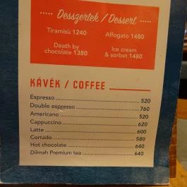 Jamie's Pizzeria - Gozsdu Udvar Budapest - Étlap/itallap