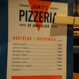 Jamie's Pizzeria - Gozsdu Udvar Budapest - Étlap/itallap