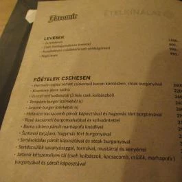 Jaromír a Templomhoz Budapest - Étlap/itallap