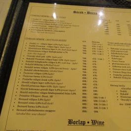 Jaromír a Templomhoz Budapest - Étlap/itallap